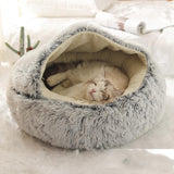 Pet Round Plush  2 In 1 Bed