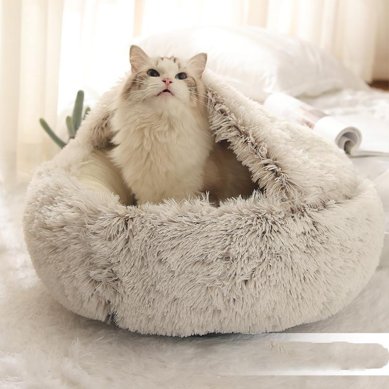 Pet Round Plush  2 In 1 Bed